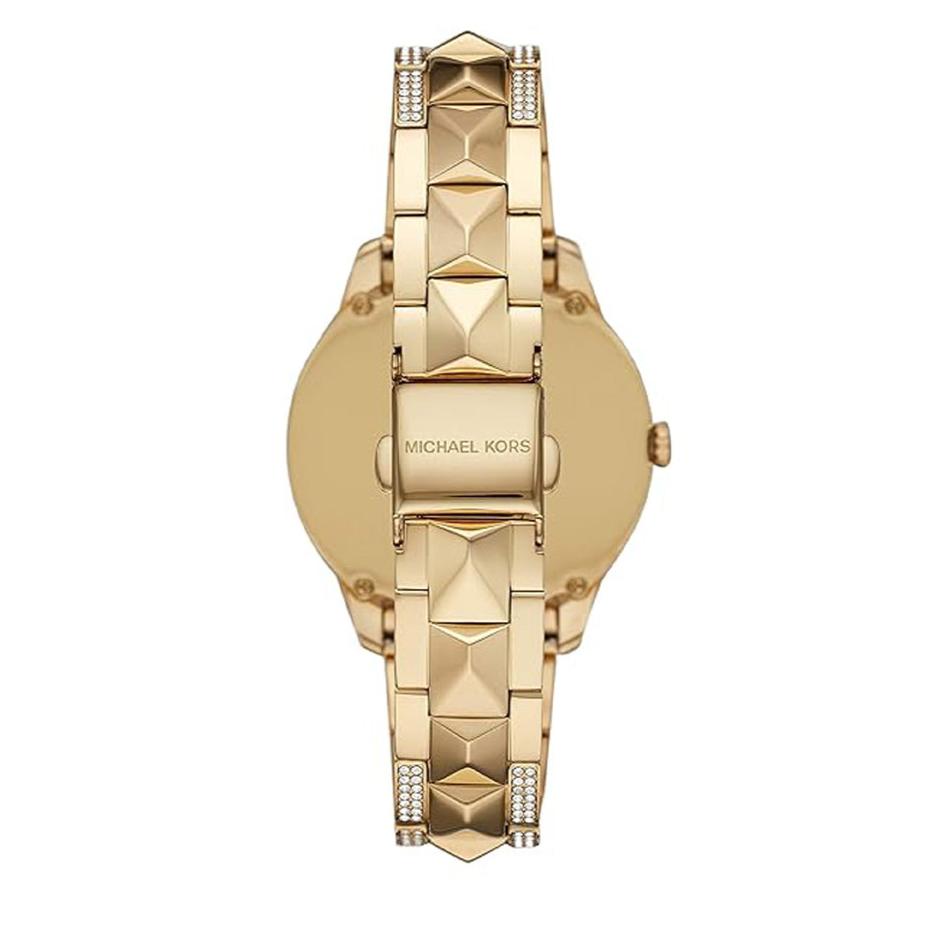 Michael Kors Runway Mercer Crystals Silver Dial Gold Steel Strap Watch For Women - MK6715 Buy Now By Michael Kors