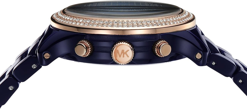Michael Kors Runway Chronograph Blue Dial Blue Steel Strap Watch for Women - MK7423 Buy Now By Michael Kors