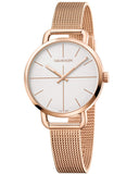 Calvin Klein Even White Dial Rose Gold Mesh Bracelet Watch for Women - K7B23626 Buy Now By Calvin Klein