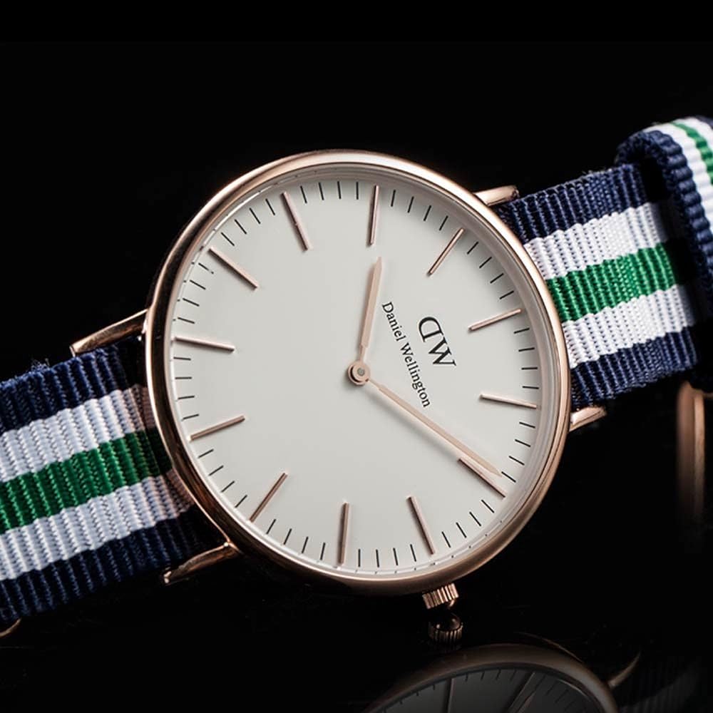 Daniel Wellington Classic Nottingham White Dial Two Tone NATO Strap Watch For Men - 0108DW Buy Now By Daniel Wellington