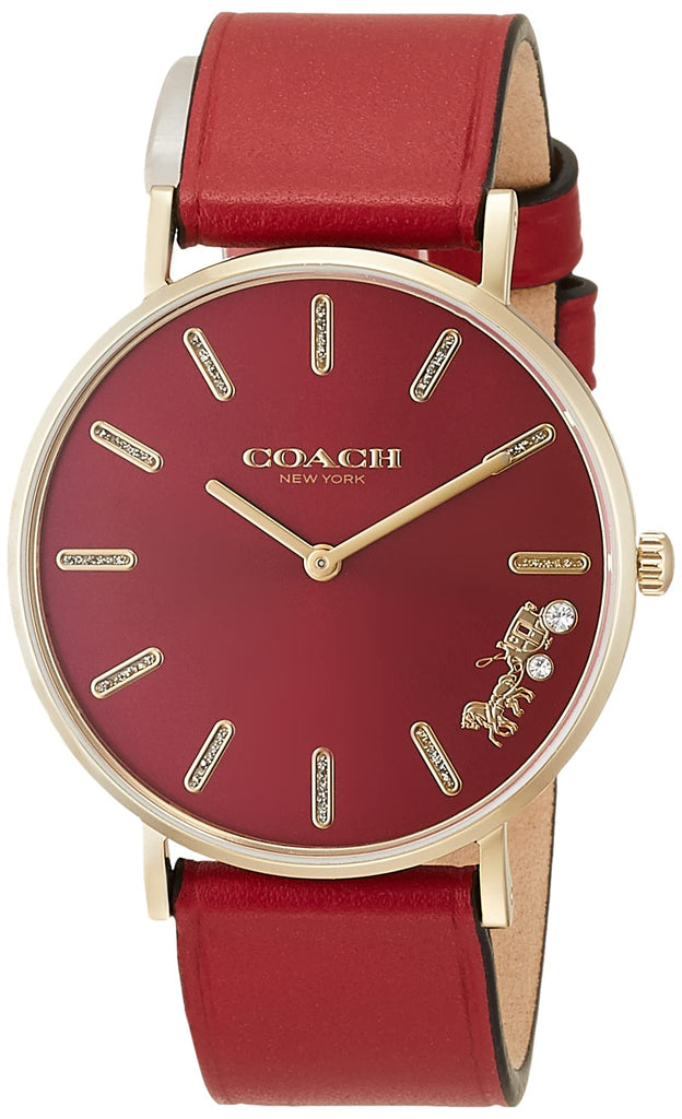 Coach Perry Red Dial Red Leather Strap Watch for Women - 14503852 Buy Now By Coach