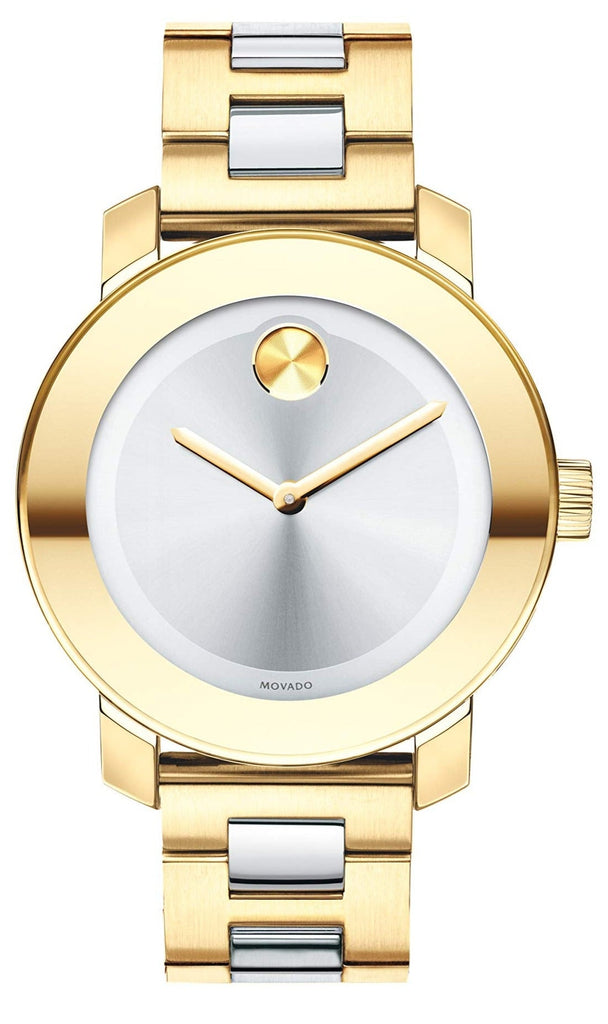 Movado Bold Silver Dial Two Tone Steel Strap Watch for Women - 3600129 Buy Now By Movado