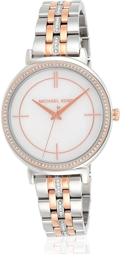 Michael Kors Cinthia Mother of Pearl Dial Two Tone Steel Strap Watch For Women - MK3831 Buy Now By Michael Kors