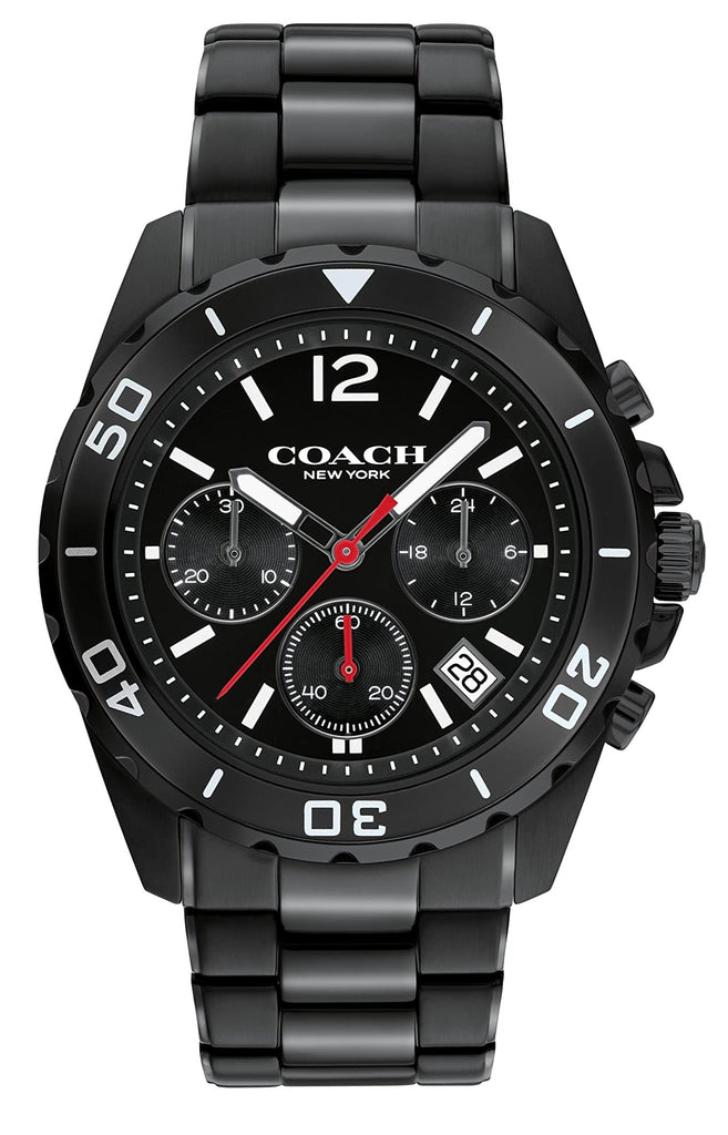 Coach Kent Chronograph Black Dial Black Steel Strap Watch for Men - 14602554 Buy Now By Coach