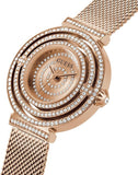 Guess Dream Crystals Rose Gold Dial Rose Gold Mesh Bracelet Watch For Women - GW0550L3 Buy Now By Guess
