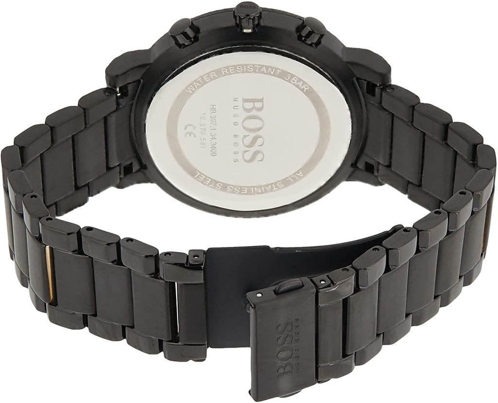 Hugo Boss One Chronograph Black Dial Black Steel Strap Watch For Men - 1514001 Buy Now By Hugo Boss
