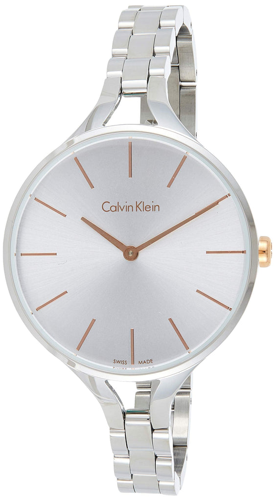 Calvin Klein Graphic Silver Dial Silver Steel Strap Watch for Women - K7E23B46 Buy Now By Calvin Klein