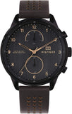 Tommy Hilfiger Chase Quartz Black Dial Brown Leather Strap Watch for Men - 1791577 Buy Now By Tommy Hilfiger