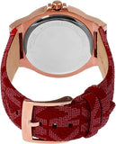 Michael Kors Lennox Three Hand Silver Dial Red Leather Strap Watch For Women - MK7308 Buy Now By Michael Kors