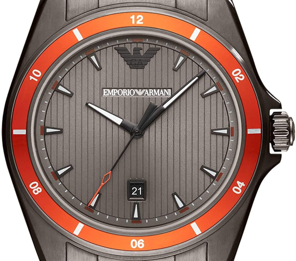 Emporio Armani Sigma Quartz Grey Dial Grey Steel Strap Watch For Men - AR11178 Buy Now By Emporio Armani