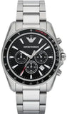 Emporio Armani Sigma Chronograph Black Dial Silver Steel Strap Watch For Men - AR6098 Buy Now By Emporio Armani