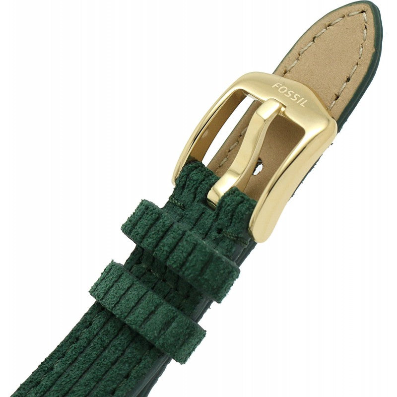 Fossil Jacqueline Multifunction Moonphase Mother of Pearl White Dial Green Leather Strap Watch for Women - ES5244 Buy Now By Fossil