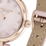 Coach Hayley Mother of Pearl Pink Dial Pink Leather Strap Watch for Women - 14503537 Buy Now By Coach