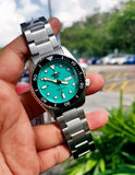 Seiko 5 Sports SKX Midi Automatic Teal Dial Silver Steel Strap Watch For Men - SRPK33K1 Buy Now By Seiko