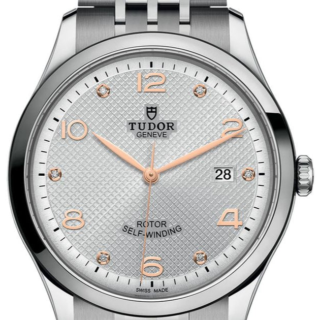 Tudor 1926 Automatic Diamonds Silver Dial Silver Steel Strap Watch for Men - M91650-0003 Buy Now By Tudor