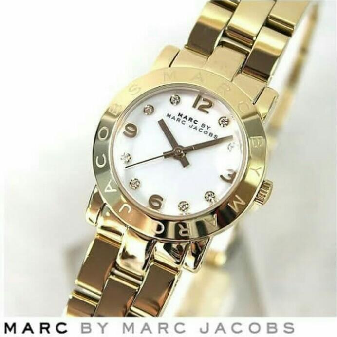 Marc Jacobs Mini Amy White Dial Gold Steel Strap Watch for Women - MBM3057 Buy Now By Marc Jacobs