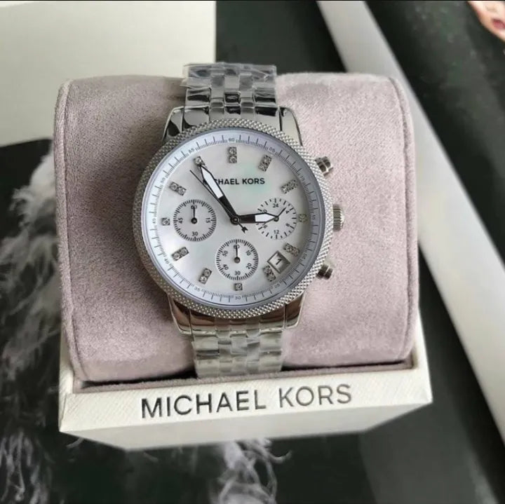 Michael Kors Ritz White Dial Silver Stainless Steel Strap Watch for Women - MK5020 Buy Now By Michael Kors