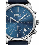 Hugo Boss Time One Blue Dial Black Leather Strap Watch for Men - 1513431 Buy Now By Hugo Boss