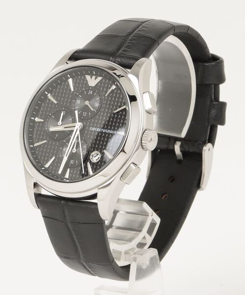 Emporio Armani Paolo Chronograph Black Dial Black Leather Strap Watch For Men - AR11530 Buy Now By Emporio Armani