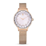 Swarovski Octea Nova Silver Dial Rose Gold Mesh Strap Watch for Women - 5650011 Buy Now By Swarovski