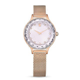 Swarovski Octea Nova Silver Dial Rose Gold Mesh Strap Watch for Women - 5650011 Buy Now By Swarovski