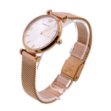 Emporio Armani Gianni T Bar Silver Dial Rose Gold Mesh Bracelet Watch For Women - AR1956 Buy Now By Emporio Armani