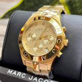 Marc Jacobs Blade Chronograph Gold Dial Gold Steel Strap Watch for Women - MBM3101 Buy Now By Marc Jacobs
