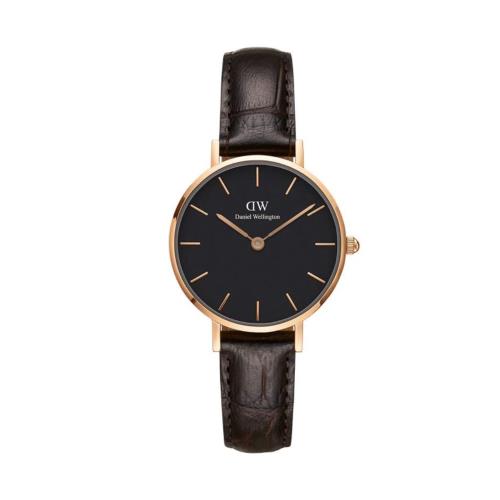 Daniel Wellington Classic Petite York Black Dial Brown Leather Strap Watch For Women - DW00100226 Buy Now By Daniel Wellington