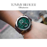 Tommy Hilfiger Lars Chronograph Green Dial Brown Leather Strap Watch For Men - 1792064 Buy Now By Tommy Hilfiger