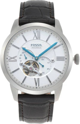 Fossil Townsman Automatic Chronograph White Dial Blue Leather Strap Watch for Men - ME3167 Buy Now By Fossil