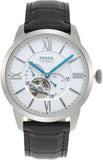 Fossil Townsman Automatic Chronograph White Dial Blue Leather Strap Watch for Men - ME3167 Buy Now By Fossil