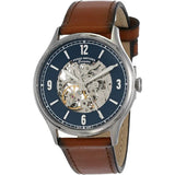 Fossil Forrester Luggage Automatic Skeleton Blue Dial Brown Leather Strap Watch for Men - ME3179 Buy Now By Fossil
