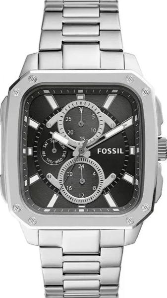 Fossil Inscription Multifunction Black Dial Silver Steel Strap Watch for Men - BQ2655 Buy Now By Fossil