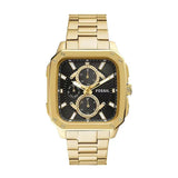 Fossil Inscription Multifunction Black Dial Gold Steel Strap Watch for Men - BQ2656 Buy Now By Fossil