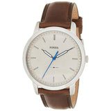 Fossil Minimalist Off White Dial Brown Leather Strap Watch for Men - FS5306 Buy Now By Fossil
