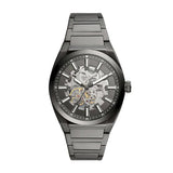 Fossil Everett Automatic Skeleton Grey Dial Grey Steel Strap Watch for Men - ME3206 Buy Now By Fossil