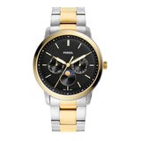 Fossil Neutra Moonphase Multifunction Black Dial Two Tone Steel Strap Watch for Men - FS5906 Buy Now By Fossil