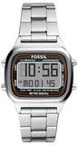 Fossil Retro Digital Silver Dial Silver Steel Strap Watch for Men - FS5844 Buy Now By Fossil