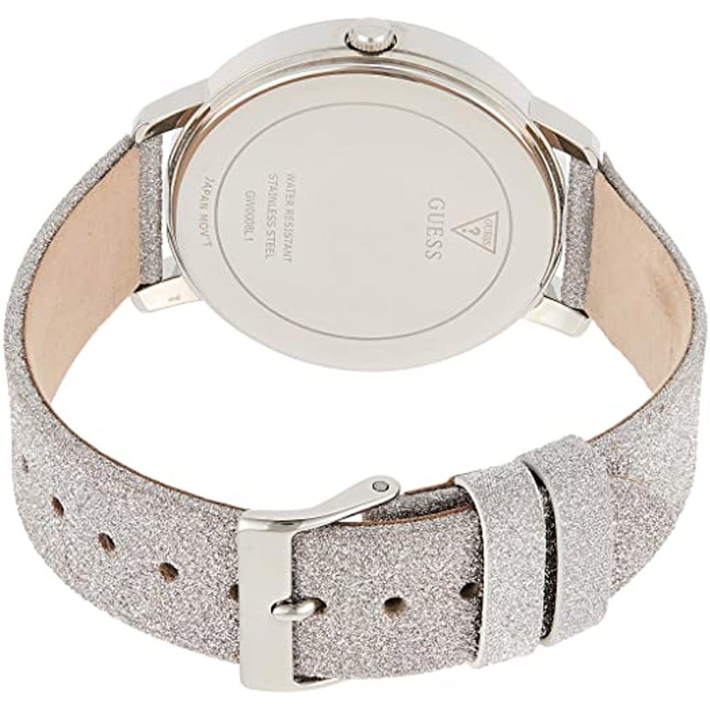 Guess Sparkle Butterfly White Dial Silver Leather Strap Watch For Women - GW0008L1 Buy Now By Guess