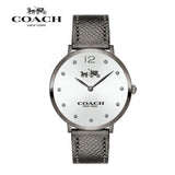Coach Slim Easton Silver Dial Grey Leather Strap Watch for Women - 14502686 Buy Now By Coach