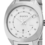 Gucci GG2570 Diamonds White Dial Silver Steel Strap Watch For Women - YA142403 Buy Now By Gucci