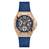 Guess Asteria Multifunction Blue Dial Blue Rubber Strap Watch For Women - GW0620L3 Buy Now By Guess