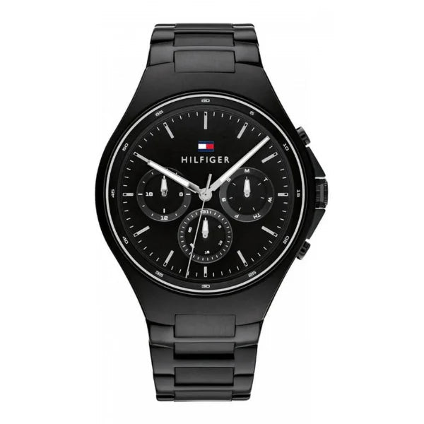 Tommy Hilfiger Justin Chronograph Black Dial Black Steel Strap Watch For Men - 1792055 Buy Now By Tommy Hilfiger