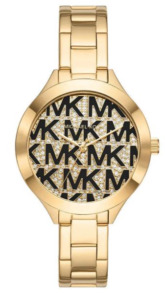 Michael Kors Slim Runway Crystals Gold Dial Gold Steel Strap Watch for Women - MK4659 Buy Now By Michael Kors