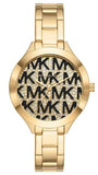 Michael Kors Slim Runway Crystals Gold Dial Gold Steel Strap Watch for Women - MK4659 Buy Now By Michael Kors
