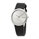 Calvin Klein Minimal Silver Dial Black Leather Strap Watch for Men - K3M221CY Buy Now By Calvin Klein