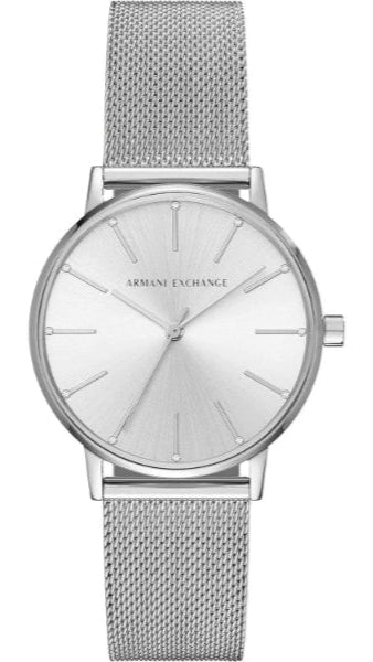 Armani Exchange Lola Analog Silver Dial Silver Mesh Strap Watch For Women - AX5535 Buy Now By Armani Exchange
