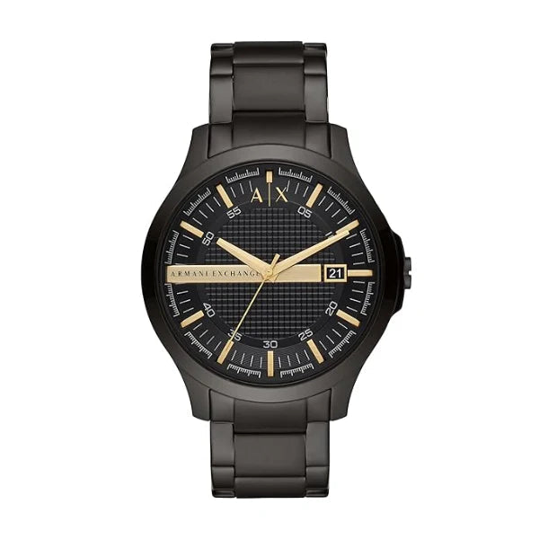Armani Exchange Hampton Chronograph Black Dial Black Steel Strap Watch For Men - AX2413 Buy Now By Armani Exchange