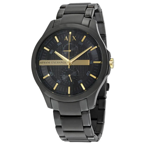 Armani Exchange Hampton Chronograph Black Dial Black Steel Strap Watch For Men - AX2121 Buy Now By Armani Exchange