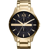 Armani Exchange Hampton Chronograph Black Dial Gold Steel Strap Watch For Men - AX2122 Buy Now By Armani Exchange